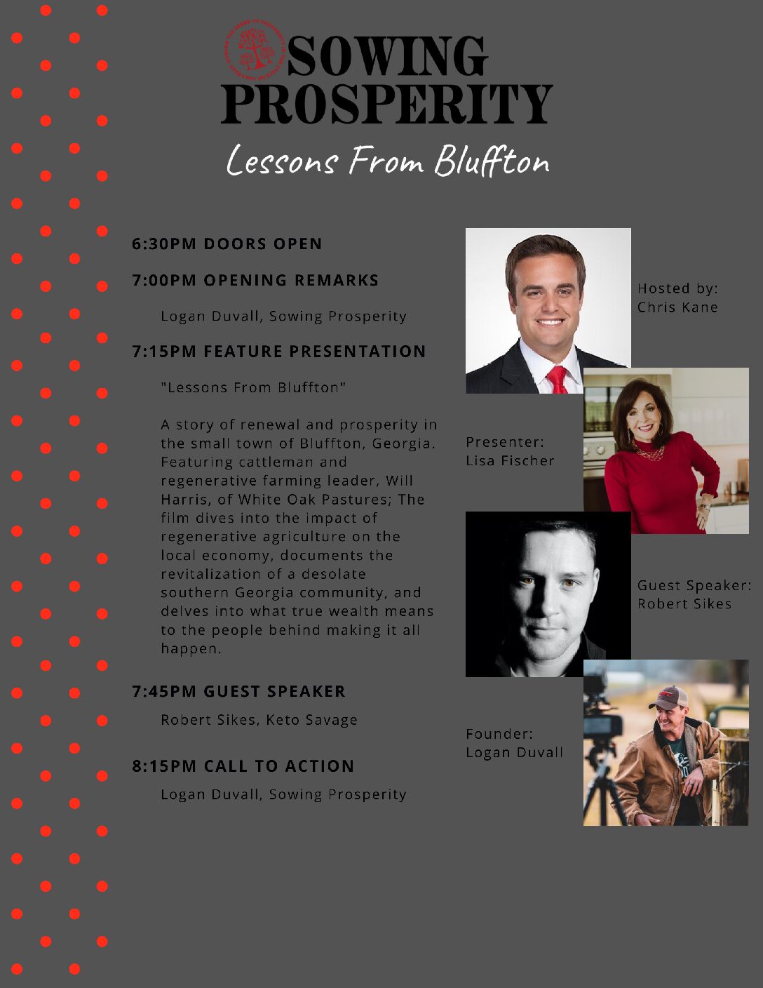 EVENT PROGRAM Lessons From Bluffton